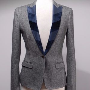 Dolce&Gabbana Herringbone Silk Wool Cashmere Blaze
